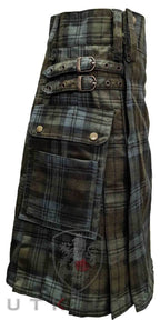 Standard Black Watch Weathered Tartan Utility Kilt - 30 / 22