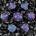 Steam Power - Blue Mechanical Gear Metal DND Dice Set