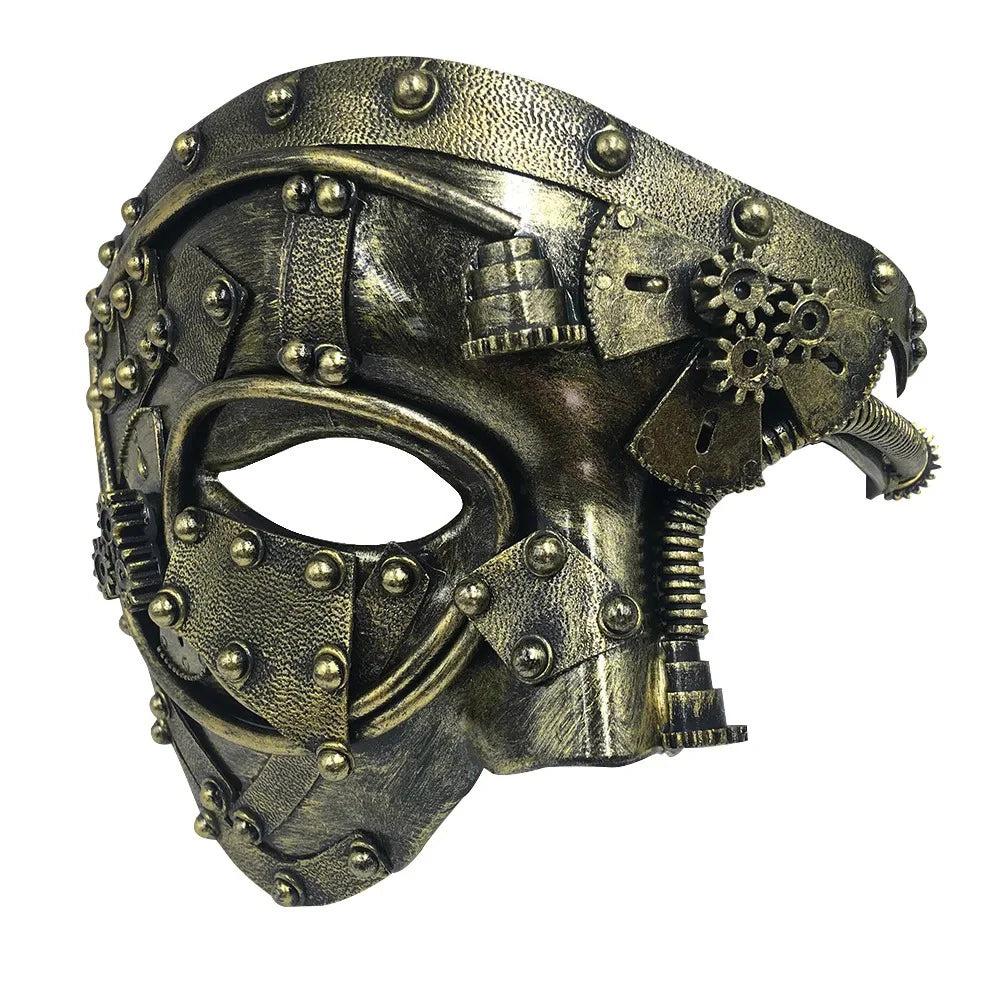 Steampunk  Phantom Masquerade Cosplay Medieval Retro Mask Ball Half Face Men Punk Costume Halloween Party Costume Props