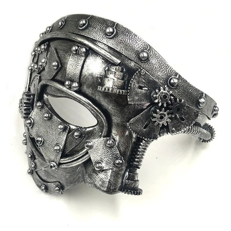 Steampunk  Phantom Masquerade Cosplay Medieval Retro Mask Ball Half Face Men Punk Costume Halloween Party Costume Props