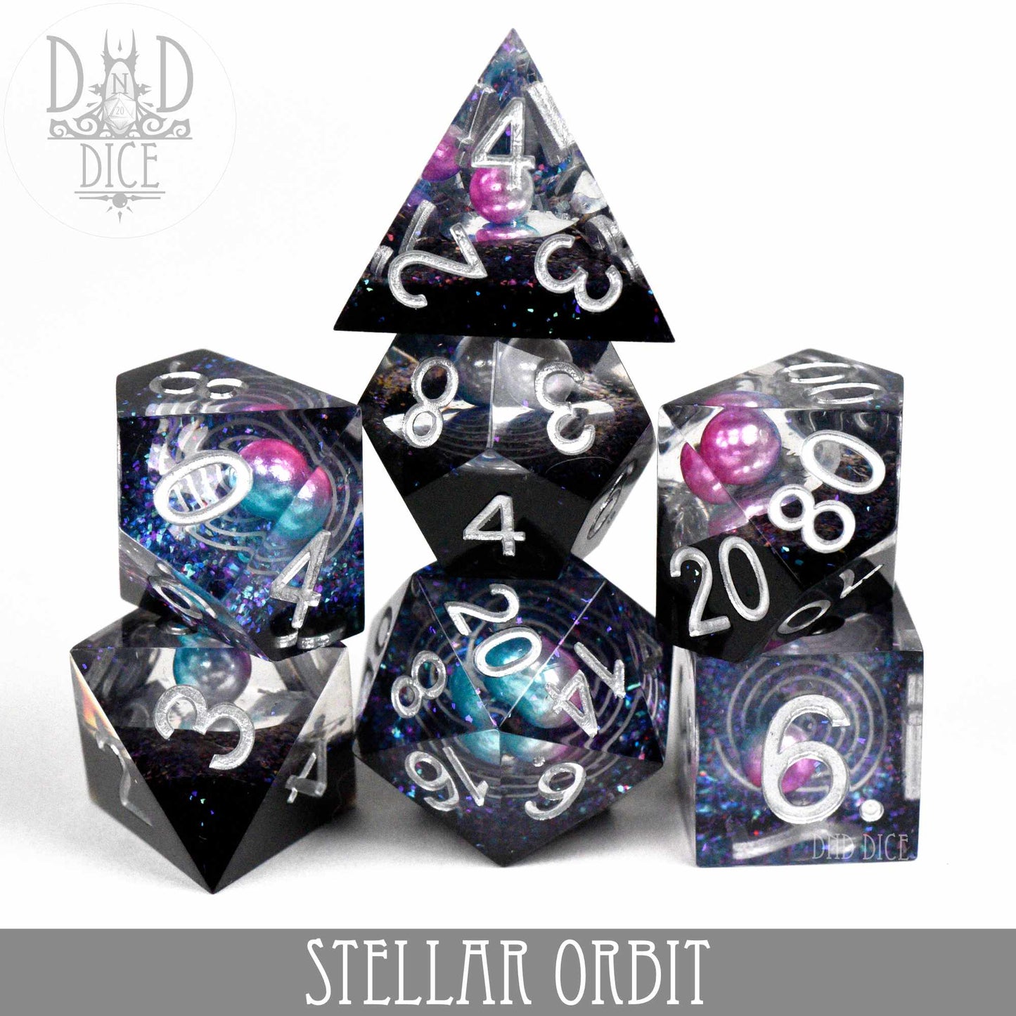 Stellar Orbit Handmade Dice Set