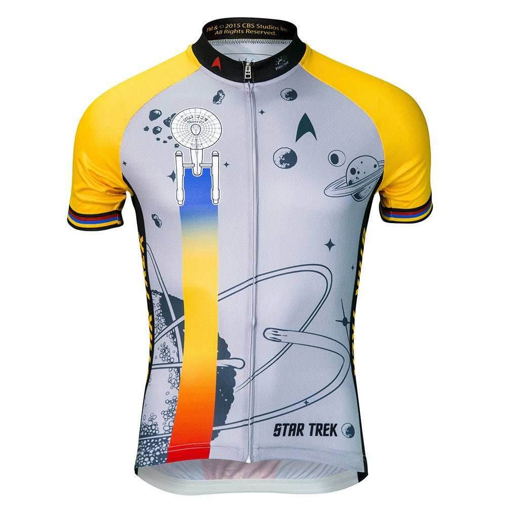 Star Trek Final Frontier Men's Cycling Jersey (S, M, L, XL, 2XL, 3XL) - Silver/Gold / Medium