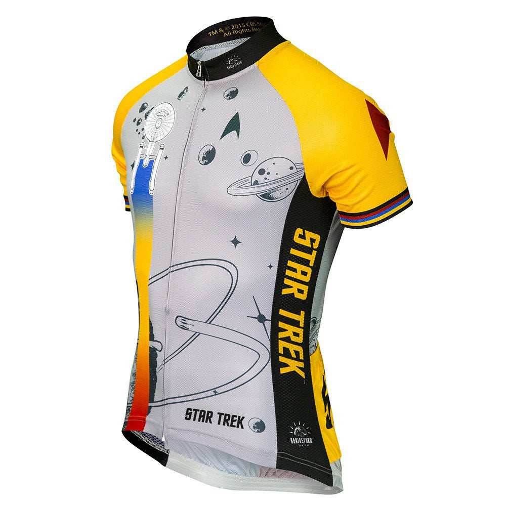 Star Trek Final Frontier Men's Cycling Jersey (S, M, L, XL, 2XL, 3XL) - Silver/Gold / Large