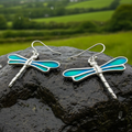 Blue Dragonfly Earrings