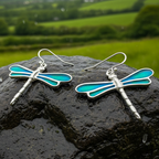 Blue Dragonfly Earrings