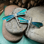 Blue Dragonfly Earrings - 
