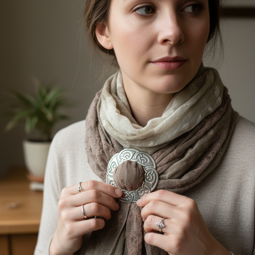 Lorna Celtic Knot Scarf Ring