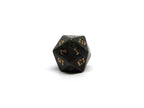 Stone D20 Dice - African Bloodstone - Signature Font - 