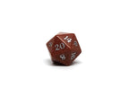 Stone D20 Dice - Goldstone - Signature Font - Role-Players