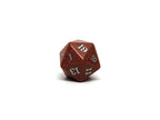 Stone D20 Dice - Goldstone - Signature Font - Role-Players