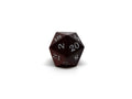 Stone D20 Dice - Red Tigers Eye - Signature Font - Role-Players