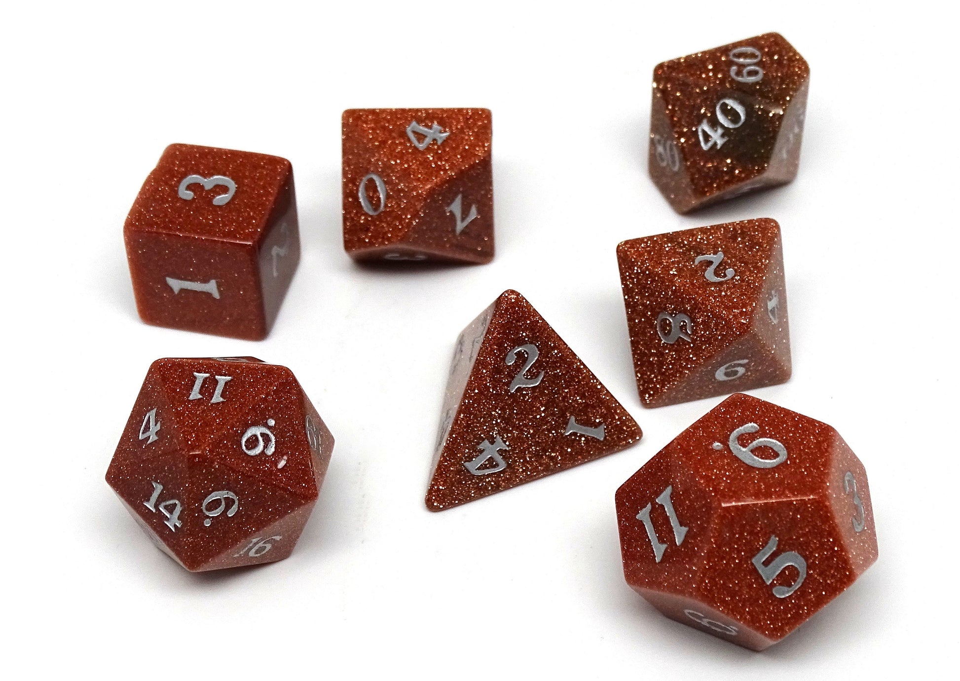 Stone Dice Collection - Goldstone - Signature Font