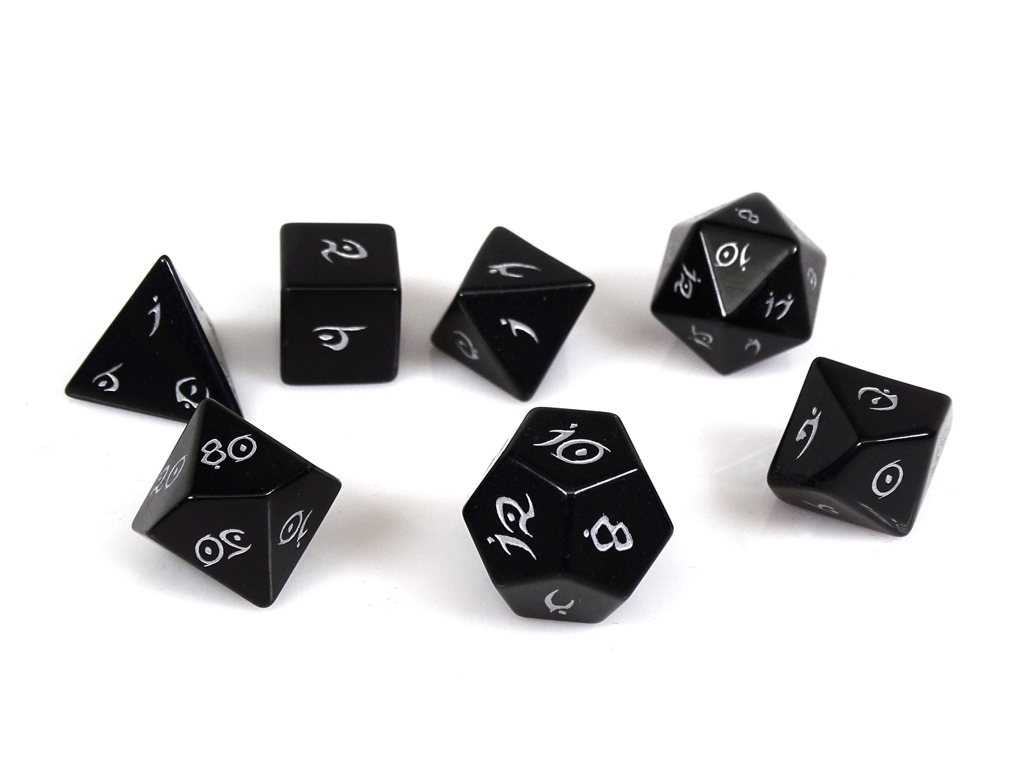 Stone Dice Collection - Obsidian - Elvenkind Font