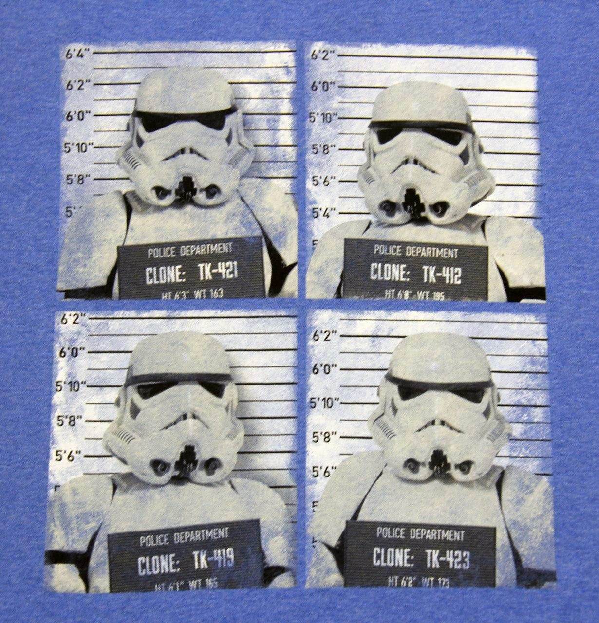 Storm Trooper Line Up Mug Shots T-shirt - S