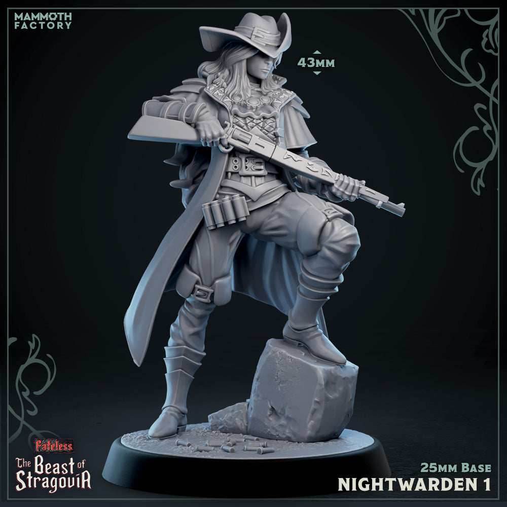 Stragovian Nightwarden: Sculpt 1 (Female Human Ranger) - 
