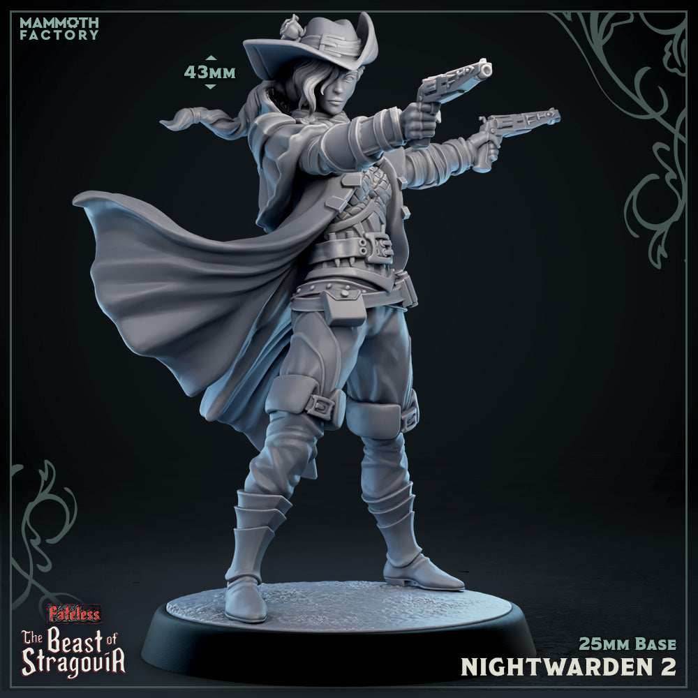 Stragovian Nightwarden: Sculpt 2 (Female Human Gunslinger) - 