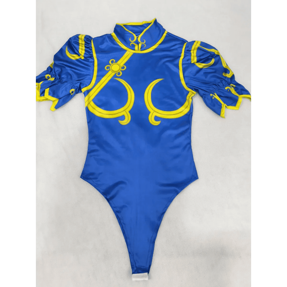 Chun Li Cosplay Costume – Street Fighter Blue Cheongsam Set with Headdress - Costume Only / S