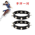 Chun Li Cosplay Costume – Street Fighter Blue Cheongsam Set with Headdress - Costume Only / S