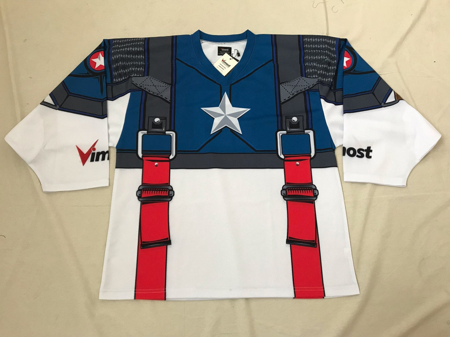 Sublimated Captain America Ice hockey Shirts