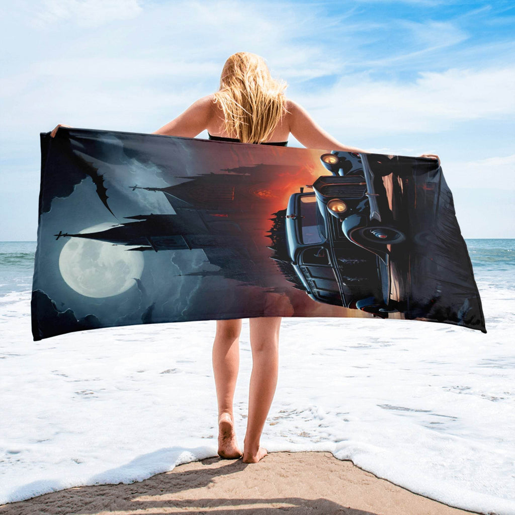 Gothic Church and Hearse Towel - 