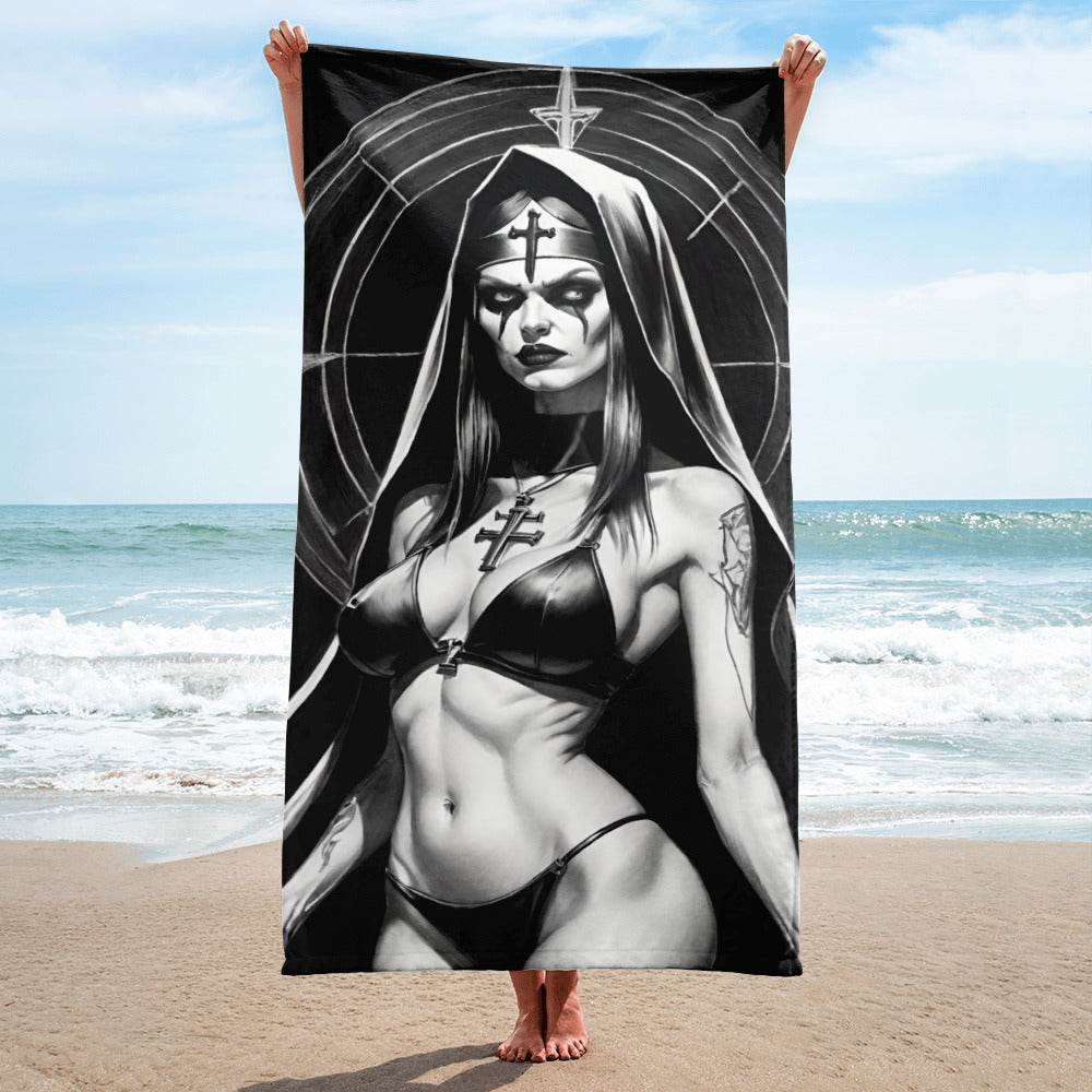 Gothic Sexy Evil Nun 2 Towel - 