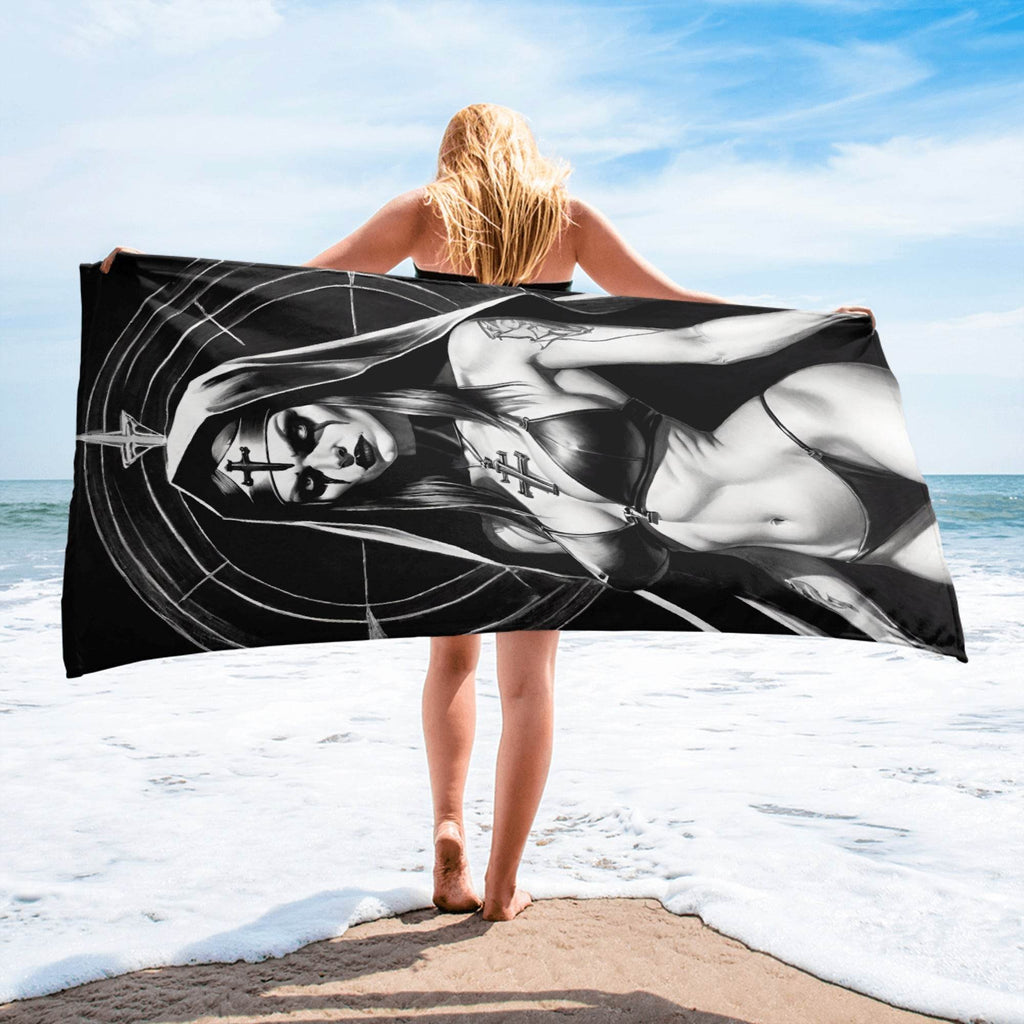 Gothic Sexy Evil Nun 2 Towel - 