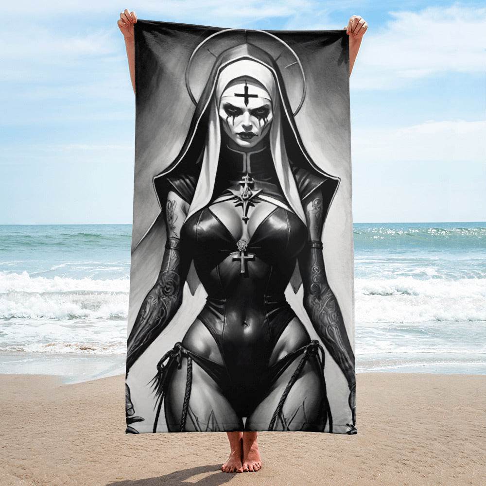 Gothic Sexy Evil Nun 3 Towel - 