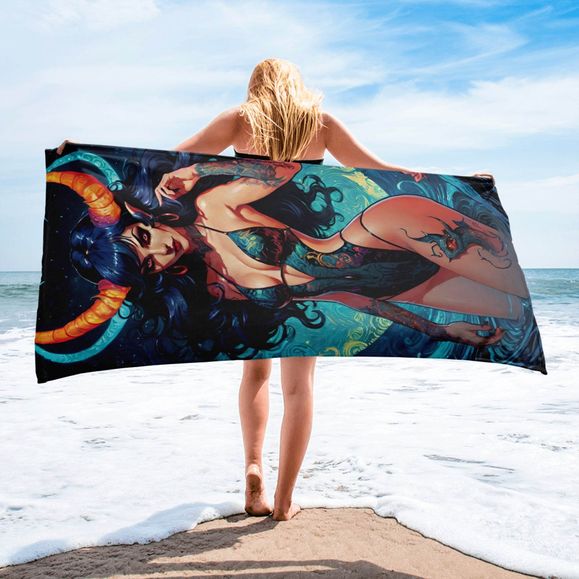 Sexy Swimsuit Succubus 3 Towel - 