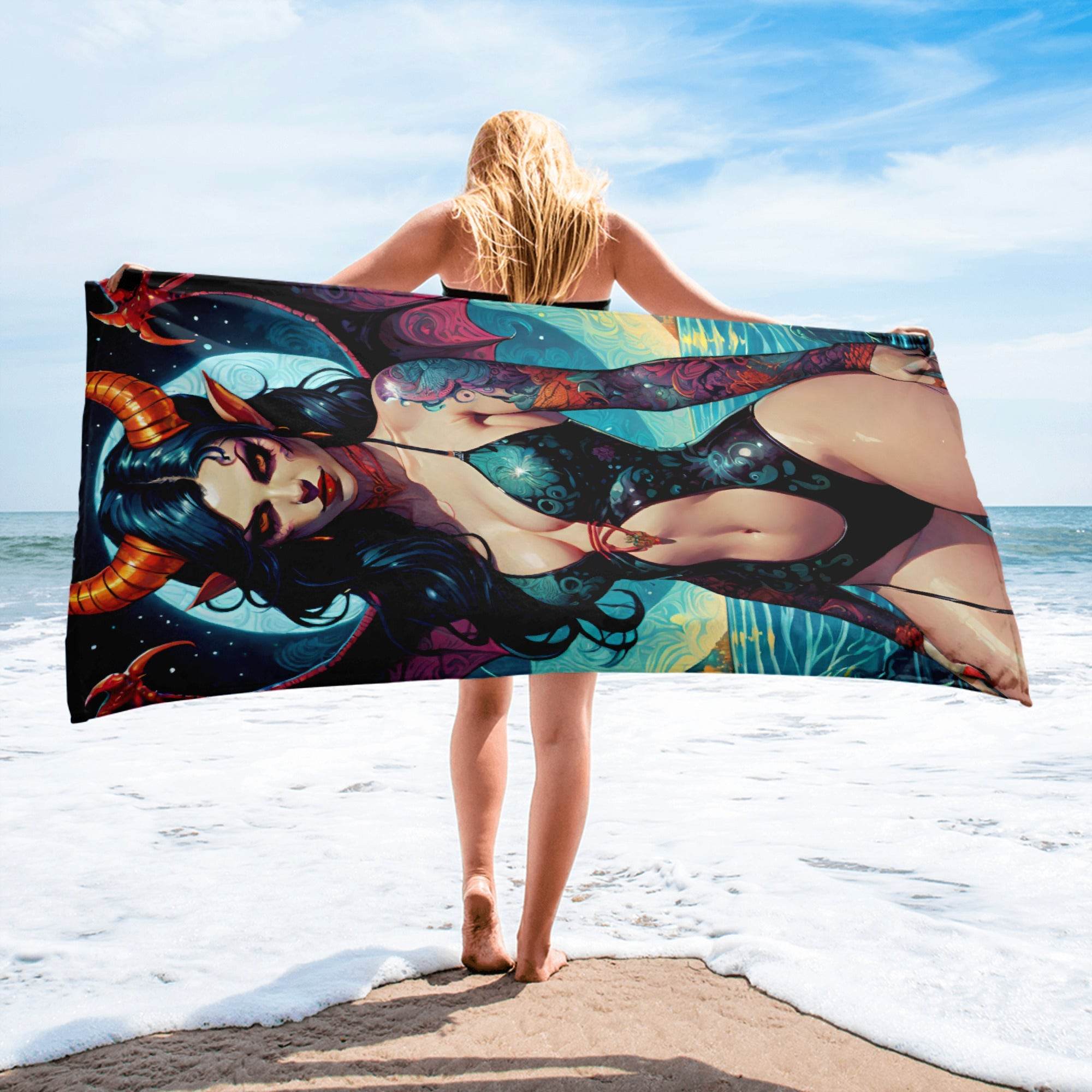 Sexy Swimsuit Succubus 4 Towel - 