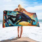 Colorful Skeleton Skater Towel - 