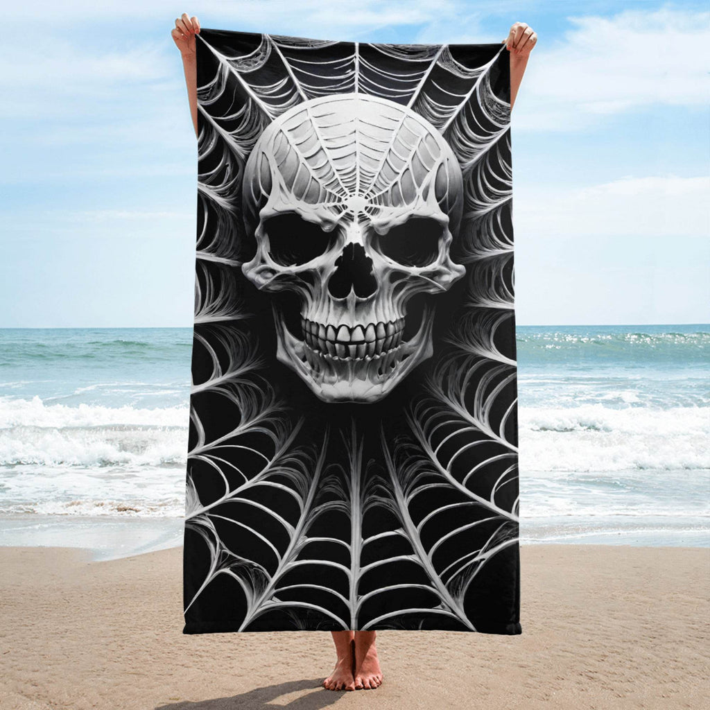 Spider Web Skull Towel - 