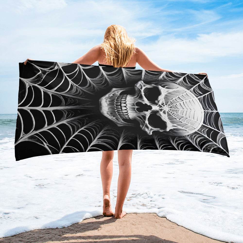 Spider Web Skull Towel - 