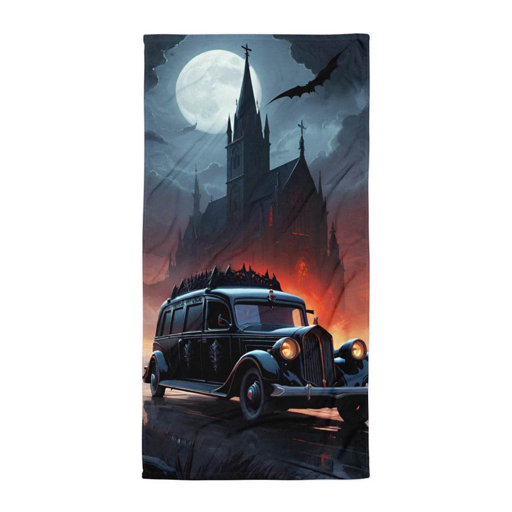 Gothic Church and Hearse Towel - 
