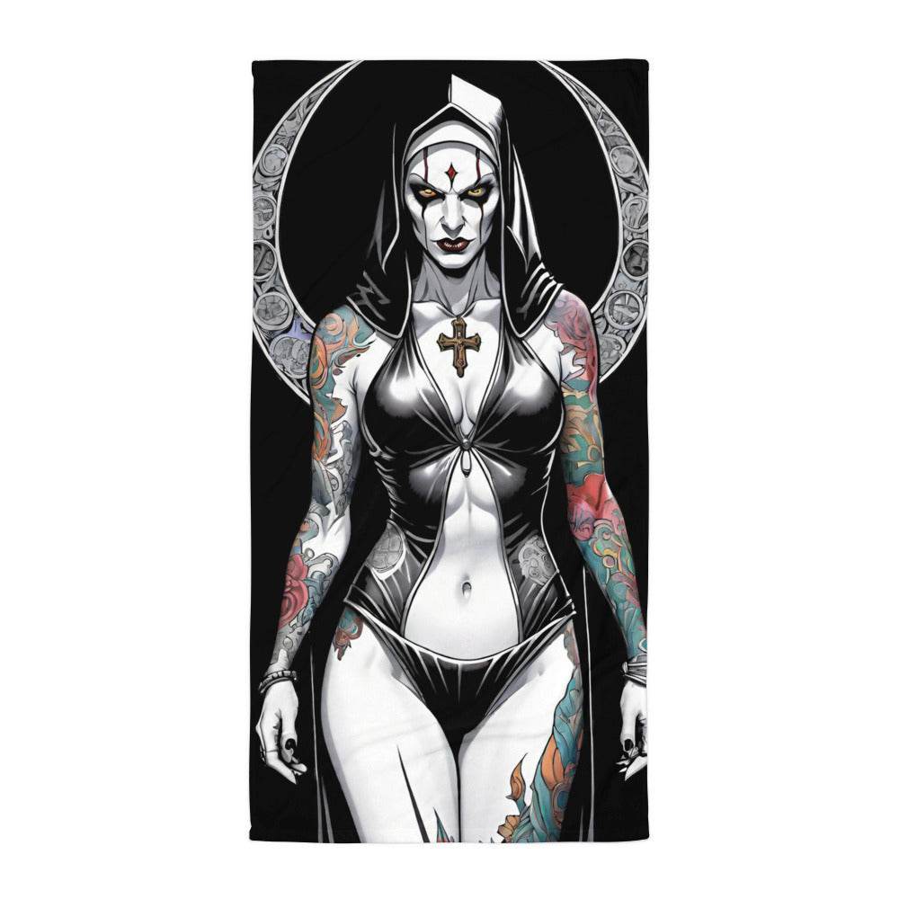 Gothic Sexy Evil Nun 1 Towel - 