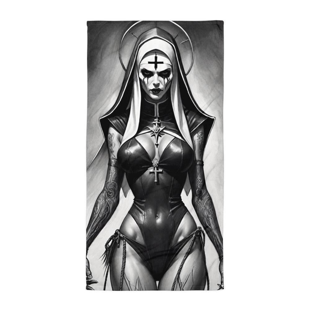 Gothic Sexy Evil Nun 3 Towel - 