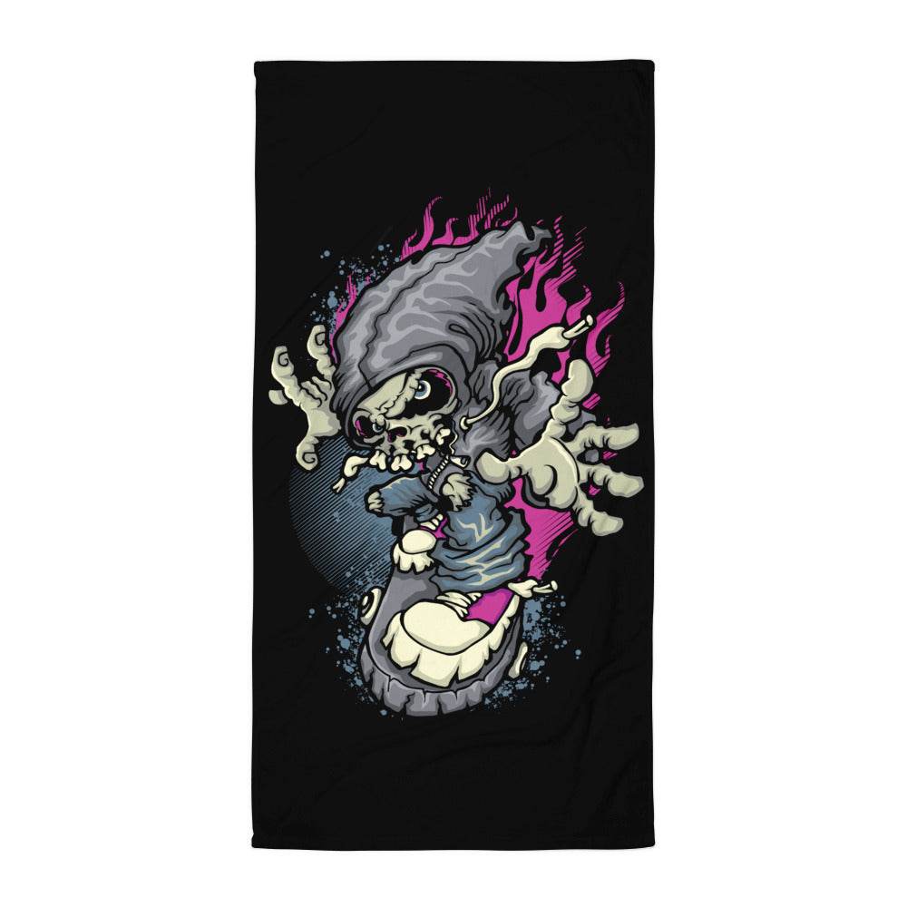 Grave Digs Skeleton Skater Towel - 