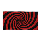 Black and Red Spiral Towel - 