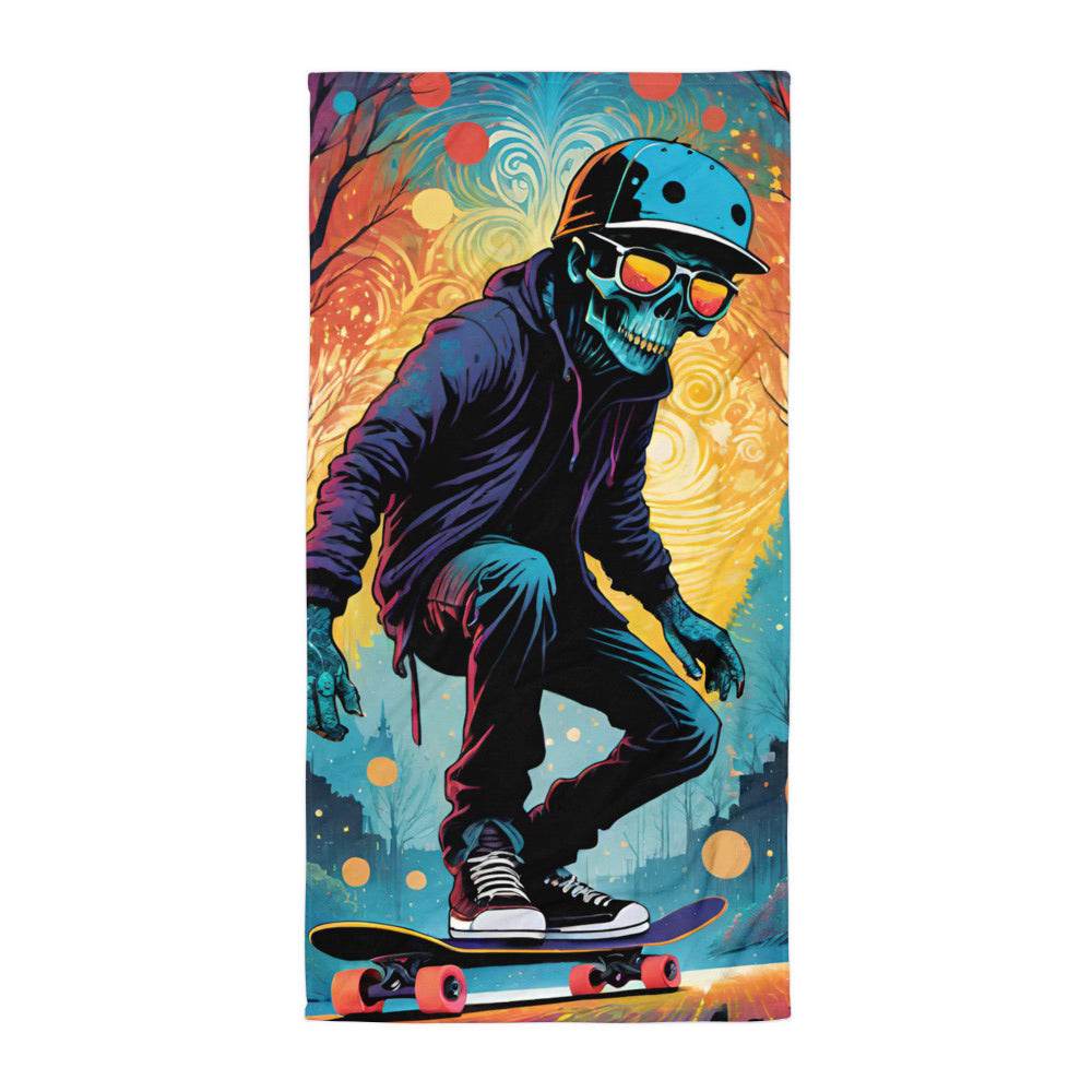 Colorful Skeleton Skater Towel - 