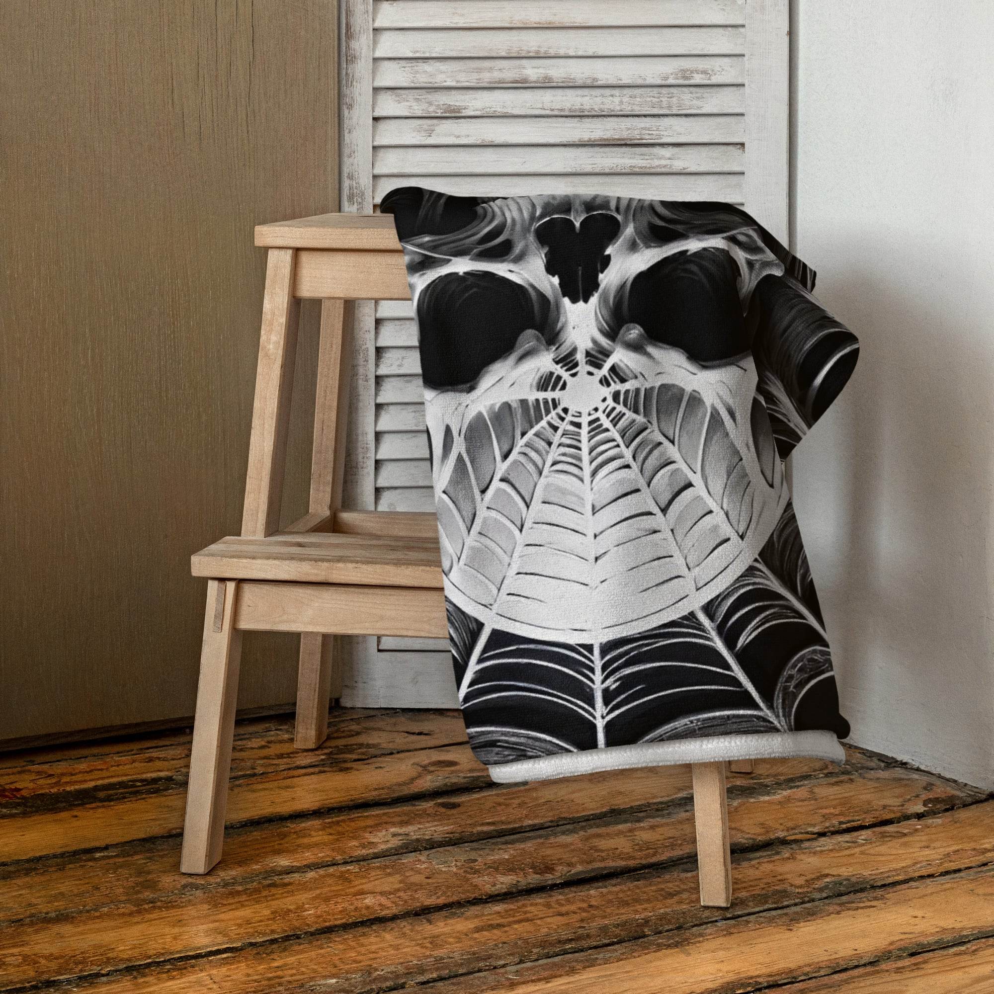 Spider Web Skull Towel - 