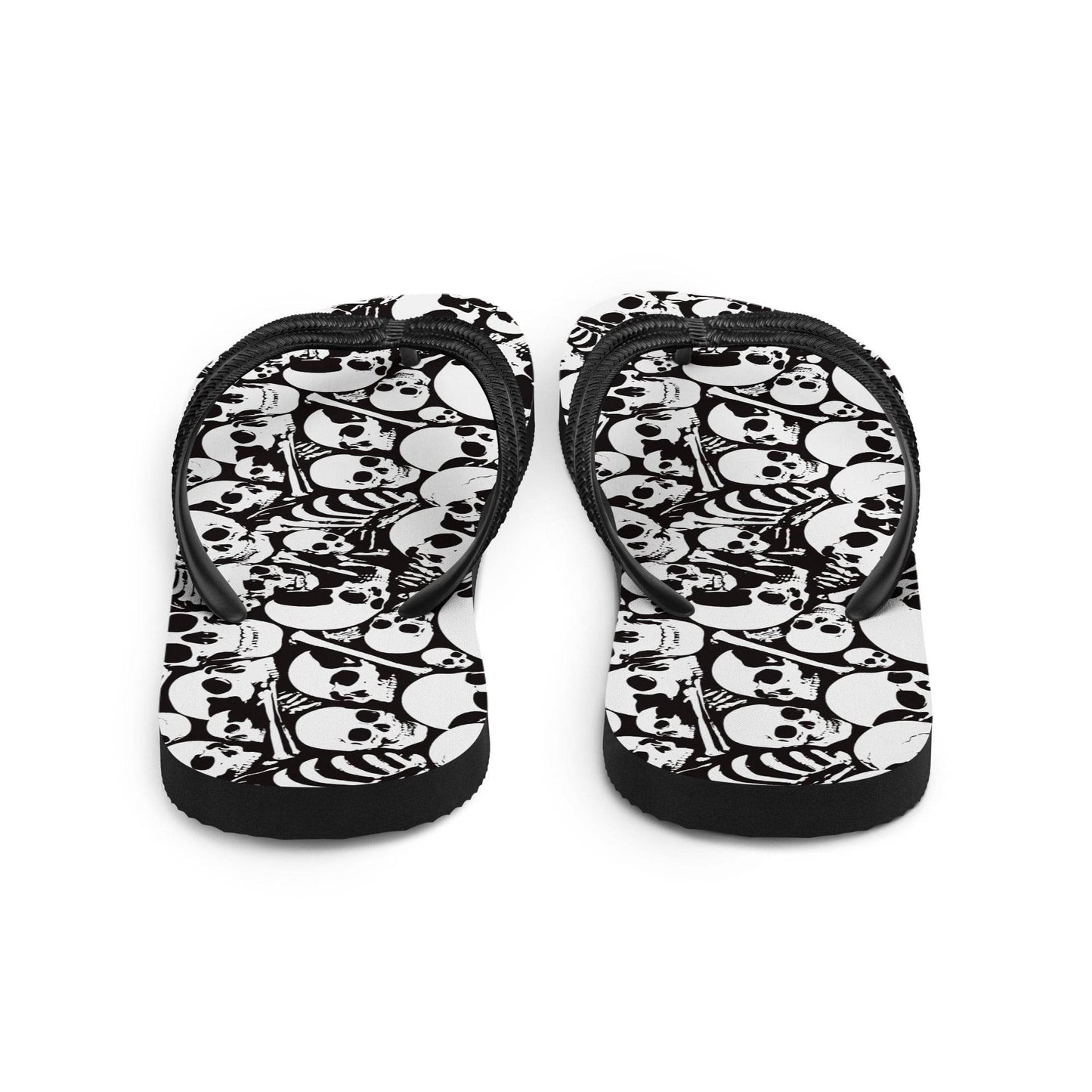 Skulls and Bones Ossuary Gothic Flip Flops - S