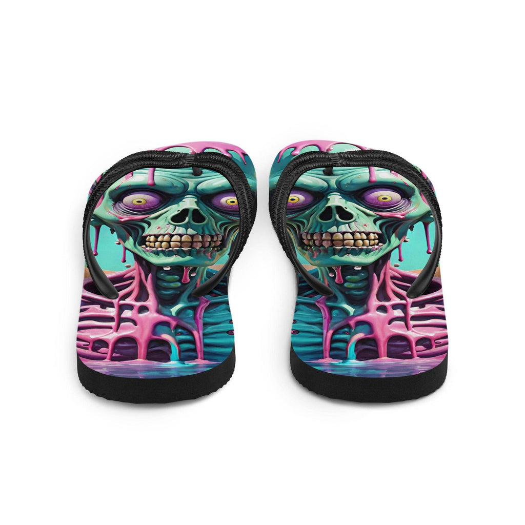 Colorful Melting Candy Zombie Gothic Flip Flops - S