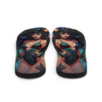 Colorful Summer Succubus in a Swimsuit 3 Gothic Flip Flops - S