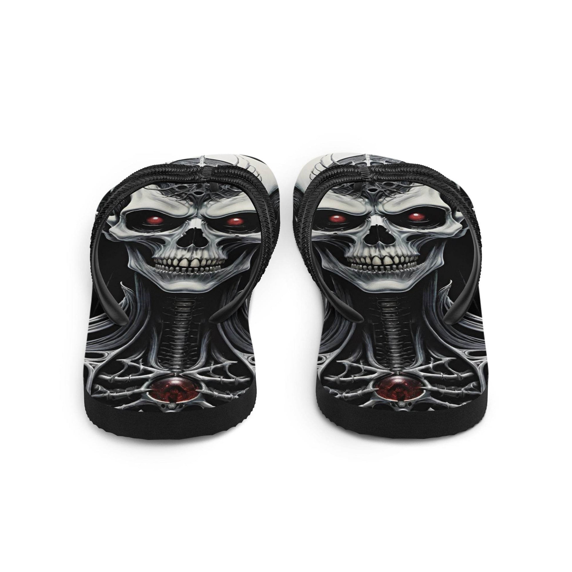 Metal Vampire Corpse 6 Gothic Flip Flops - S