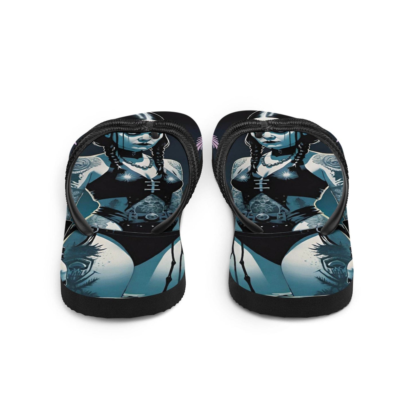 Hot Goth Girl Summer Flip Flops - S