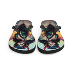Colorful Summer Succubus in a Swimsuit 2 Gothic Flip Flops - S