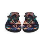 Colorful Summer Succubus in a Swimsuit 3 Gothic Flip Flops - S