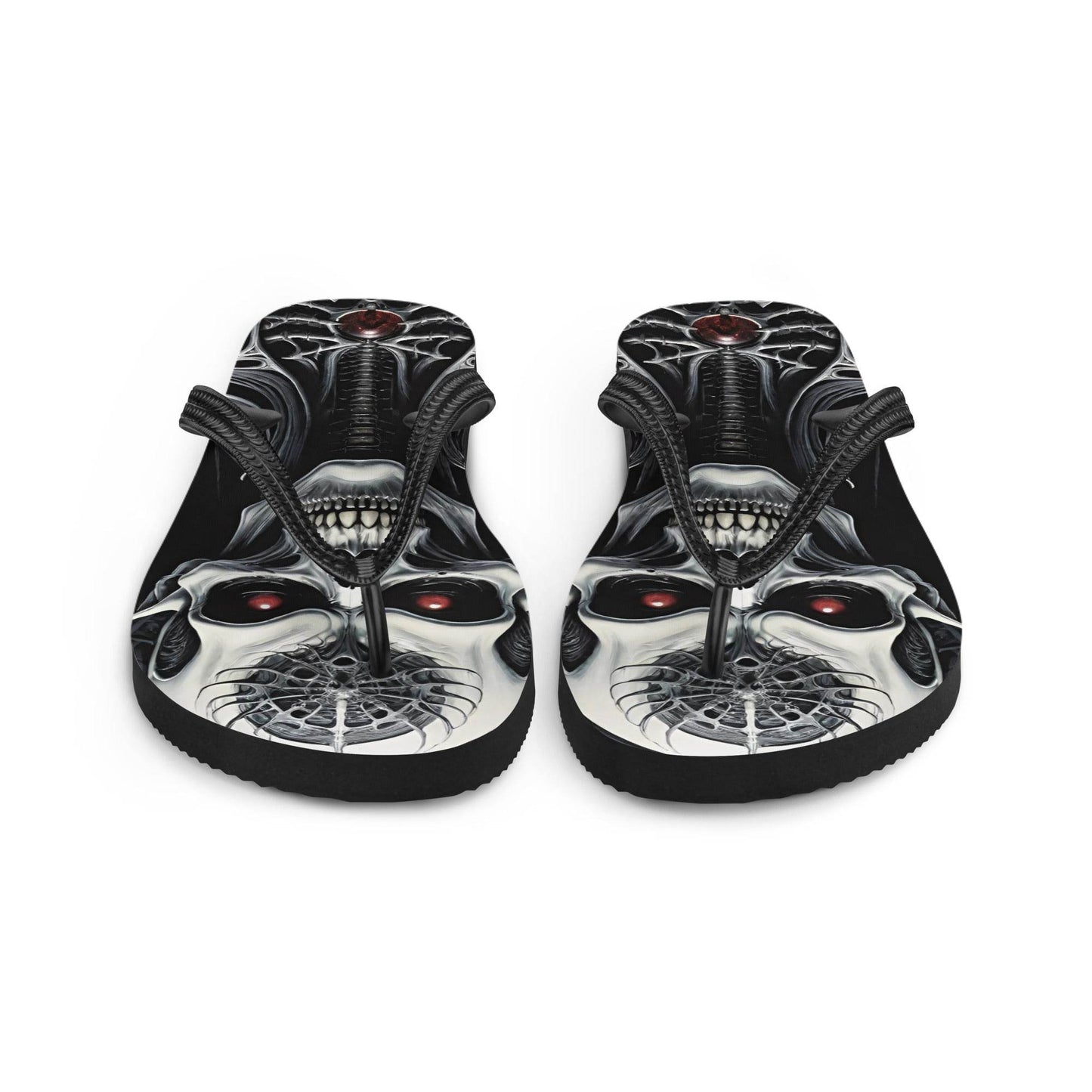 Metal Vampire Corpse 6 Gothic Flip Flops - S