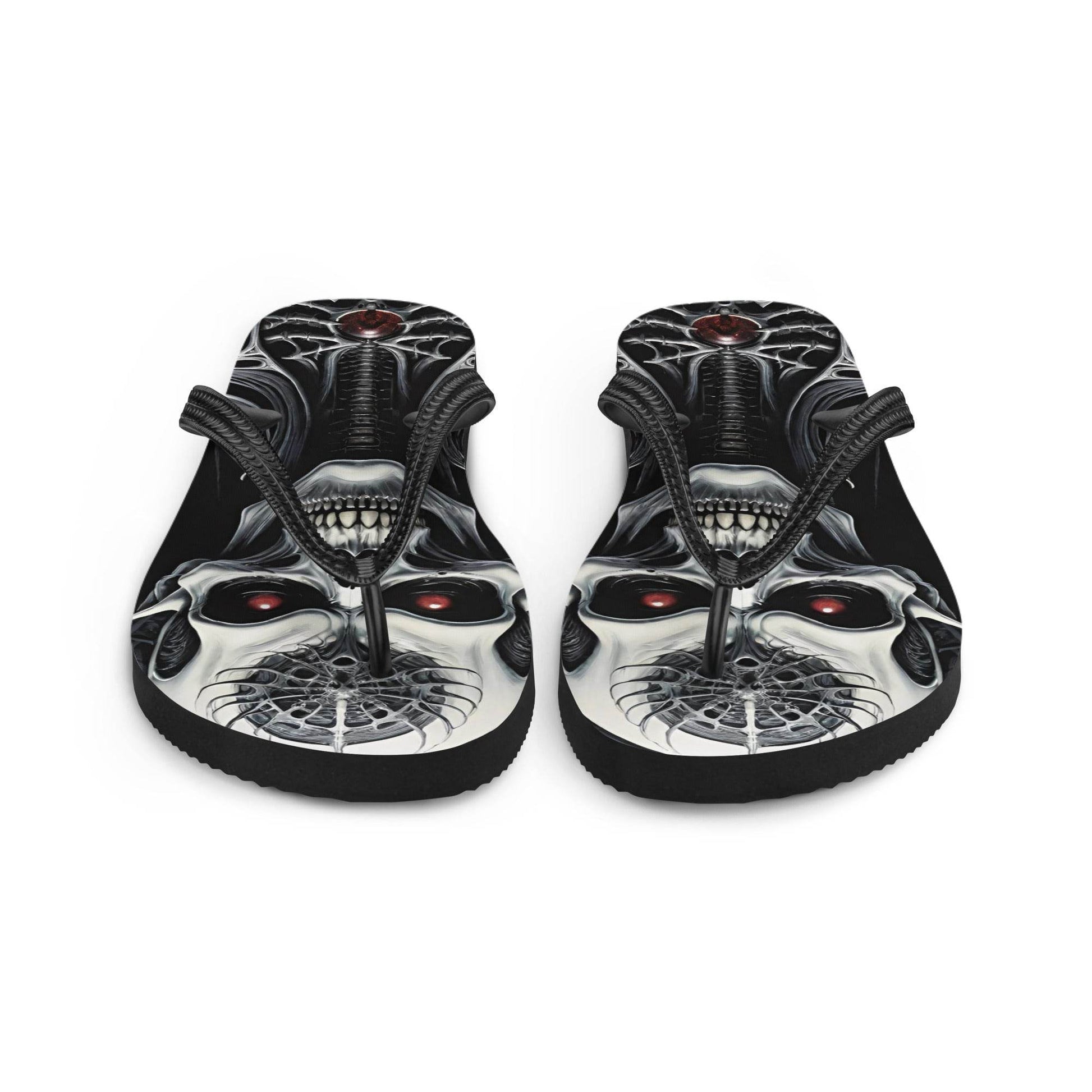 Metal Vampire Corpse 6 Gothic Flip Flops - S