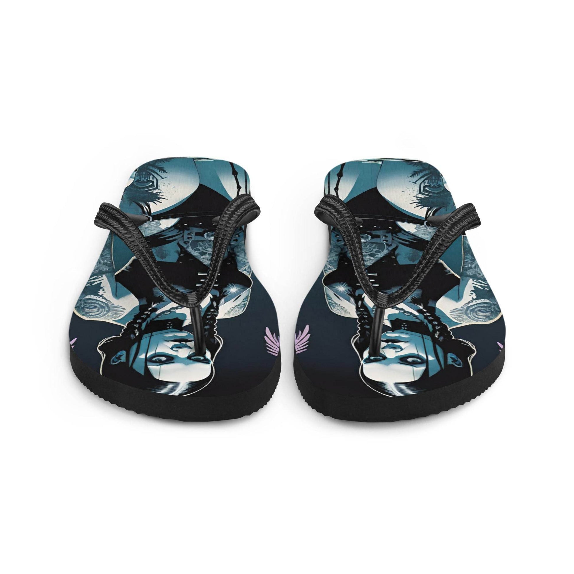 Hot Goth Girl Summer Flip Flops - S