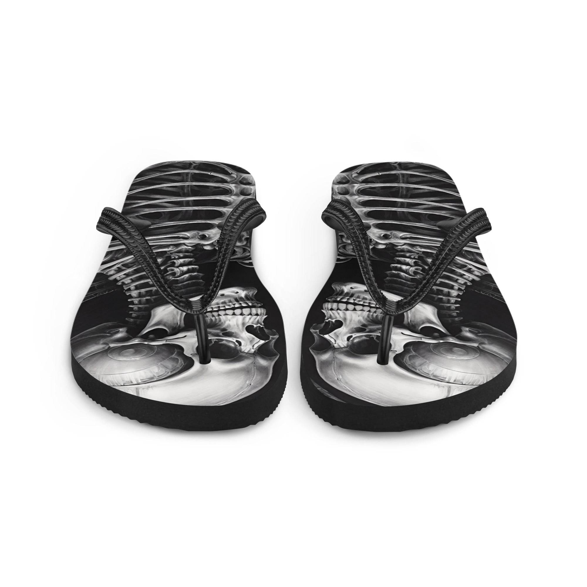 Twisted Skeleton 1 Flip Flops - S